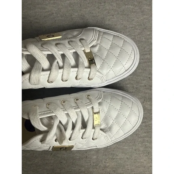 G By Guess GGoadie2-M Womens White Quilted Designer Sneakers Size 8.5M - Picture 7 of 11